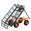 Garden Dump Cart Heavy-duty Metal Yard Carts and Wagons 880 lbs Loading