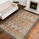 Large Area Rug 2438.4 x 3048 mm Anti-Skid Floor Mat Vintage Brown Green