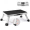 Step Stool 1-Step 150KG Capacity, Folding Steel Step Ladder 3 Adjustable Height, Portable Toddler Step Stools for Adults, Non-Slip Sturdy Step Ladders for Office, RVs, Pets, Bathrooms,Bedrooms