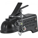 Adjustable Trailer Coupler, 2-5/16" Hitch Ball, 15000 lbs Capacity, Heavy Duty Cast Channel-Mount Coupler with Hardware Kit, Ideal for Towing Station Wagons, Pickup Trucks, SUVs, Black Coating