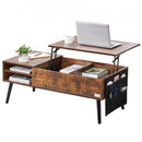 Lift Top Coffee Table 39.4 in Rectangle Coffee Table for Living Room Brown