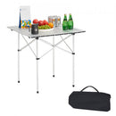 Folding Portable Camping Table Aluminum Outdoor Picnic Table Carry Bag