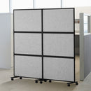Acoustic Room Divider Partition Panel Privacy Screen 2 Pack Light Gray