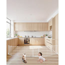 Baby Gate 192 Inch Extra Wide 28 Inch High 8-Panel Foldable Dog Gate White