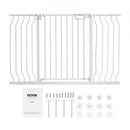 Baby Gate, 749-1346 mm Extra Wide, 762 mm High, Dog Gate for Stairs Doorways and House, Easy Step Walk Thru Auto Close Child Gate Pet Security Gate with Pressure Mount and Wall Mount Kit, White