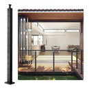 Cable Railing Post Level Deck Stair Post 42 x 1.97 x 1.97" Cable Handrail Post Stainless Steel Brushed Finishing Deck Railing Pre-Drilled Pickets with Mounting Bracket Stair Railing Kit Black?106.7*5*5cm