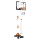Basketball Hoop, 5-7 ft Adjustable Height Portable Backboard System, 32 inch Basketball Hoop & Goal, Kids & Adults Basketball Set with Wheels, Stand, and Fillable Base, for Outdoor/Indoor