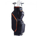 Golf Cart Bag with 14 Way Organizer Divider Top, 36” 13 Pockets Premium Cart Bag, Durable Golf Bags with Handles & Dust Cover & Detachable Straps for Men & Women, Black & Orange