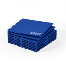 Gym Flooring Set 8 PCS Interlocking PP Puzzle Tiles Blue