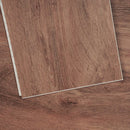 Interlocking Vinyl Floor Tiles 48 x 7.3 inch, 10 Tiles 5.5mm Thick Snap Together, Deep Brown Wood Grain DIY Flooring for Kitchen, Dining Room, Bedrooms & Bathrooms, Easy for Home Decor