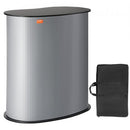 Portable Tradeshow Podium Table, 900 x 490 x 940 mm, Display Exhibition Counter Stand Booth Fair with Wall, Foldable Promotion Retail Bar Table Pop Up Podium Counter Stand with Carrying Bag