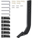Box Blade Shank, 46.4cm Scarifier Shank, 4 Holes Box Scraper Shank, Ripper Shank with Removable Tapered Teeth and Pins, Adjustable Shanks Assembly for Replacement, Digging, Plowing, 5PCS