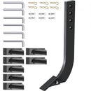 Box Blade Shank, 46.6 cm Scarifier Shank, 4 Holes Box Scraper Shank, Ripper Shank with Removable Tapered Teeth and Pins, Adjustable Shanks Assembly for Replacement, Digging, Plowing, 6PCS