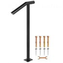 2-Step Handrail Single Post Handrail Round Metal Handrail for Stairs Aluminum