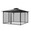 Gazebo Netting Replacement, Fit Most 12 x 12 x 7.5 FT Gazebo Curtain, Outdoor Garden Net, 4-Panel Sidewall Mesh Net, Patio Midge Netting with Double Zipper, Canopy Screen (Netting Only)