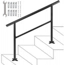 Handrail Outdoor Stairs, Outdoor Handrail 48 x 35.5 Inch Black Fits 1/2/3 Steps