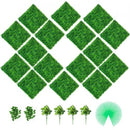 Artificial Boxwood Panels, 16 PCS 20"x20" Boxwood Hedge Wall Panels, PE Artificial Grass Backdrop Wall 1.6\", Privacy Hedge Screen for Decoration of Outdoor, Indoor, Garden, Fence, and Backyar