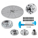 KP965 Lathe Chuck, 4-Jaw 96 mm Diameter, Metal Lathe Chuck Turning Machine Accessories with 5 Sets of Jaws, Self-centering Tool, for Precision Machining, Grinding Machines, Milling Machines