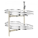 Swing Left Blind Corner Cabinet, Pull Out Organizer for 36 inch Width Blind Cabinet, 2 Tier Height Adjustable Swing Tray, Soft Close Kitchen Cloud Blind Organizer, Left Open