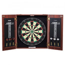 Dartboard and Cabinet Set, Ready-to-Play Bundle Official Size Dartboard Cabinet, Steel Tip Dart Hideaway Cabinet, Features Easy Assembly, Complete with All Accessories, Perfect for Cricket Games