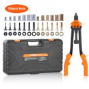 Rivet Nut Tool, 16” Rivnut Tool Kit with 13PCS Metric and SAE Mandrels, 186PCS Rivet Nuts, M3, M4, 10-24, M5, M6, 1/4-20, 8-32, 5/16-18, M8, 3/8-16, M10, M12, 1/2-13, With Carrying Case