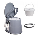 Portable Toilet for Camping, Porta Potty with 5L Detachable Inner Bucket & Removable Paper Holder, Commode with Dual Lids, Travel Toilet for Adults Kids Outdoor Camping Car Long Road Trips