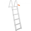 Removable Dock Ladder 5 Steps, 159 kg Load Capacity, Pontoon Boat Ladder with 4'' Wide Step & Nonslip Design for Ship/Lake/Pool/Marine Boarding