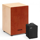 Cajon Box Drum, with Internal Guitar Strings, Lightweight Wooden Percussion Box, Portable Birch Wood Drum Musical Instrument with Travel Bag, for Beginners and Professionals, 305 x 305 x 430 mm