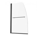 Frameless Bathtub Shower Door 864 x 1397 mm 180° Rotatable Door Black