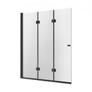 Bathtub Shower Door 1295 x 1422 mm Frameless Foldable Tub Shower Door