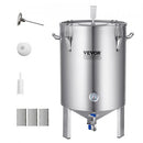 304 Stainless Steel Kettle, 16 GALLON Beer Brew Fermentor, Brew Bucket Fermentor for Brewing, Home Brewing Supplies with Base, Kettle Stock Pot Includes Lid, Handle, Valve, Spigot, Thermometer