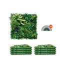 Artificial Grass Wall Panels, 8 PCS 20 x 20 inch, 3D Combination Greenery Boxwood  Panel for Indoor Outdoor Green Decor & Ivy Fence Covering, Privacy Backdrop Wall Hedge Screen for Garden
