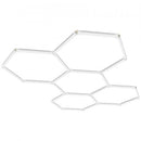 Hexagon Garage Lights, 26400LM, 6500K 5 Grid Systems Honeycomb Hexagonal Garage LED Lights, DIY Cool White Car Detailing Garage Ceiling Lighting Bright Shop Light for Gym Basement Workshop