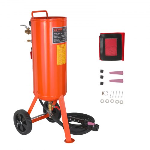 10 Gallon Heavy-Duty Sand Blaster 60-110 PSI with 2 Nozzles & 7.5ft Hose