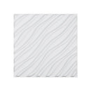 3D Wall Panels 12-Pack 50 x 50 cm PVC 2.97 m² Coverage Wave Matte White
