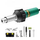 Hot Air Plastic Welder, 1600W Hot Air Torch Pistol, 122-1112℉ PVC TPO Vinyl Heat Gun Welding Torch, Plastic Roofing Welding Kit with 9 Accessories- Toolbox, Nozzle, Roller, Brush for PP/PE/PVC