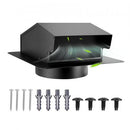 149 mm Hooded Wall Vent Cover SPCC Steel Roof Exhaust 1 Pack Black