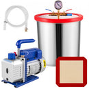 5 Gallon Vacuum Chamber Silicone Expoxy Degassing With 3CFM 1/4HP Vacuum Pump 84 L/Min