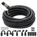 6AN 20 FT Fuel Line Kit Stainless Steel Nylon Braided 12 Hose End Fitting