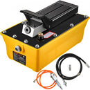 Air Hydraulic Pump, 10,000 PSI Hydraulic Foot Pump, 0.6 Gal Reservoir Foot Operated Air/Hydraulic Pump, with Hose and Spray Gun for Heavy Machinery Rigging, Auto Repair, Auto Body Frame Machines