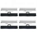 Feather Flag Pole Kit 4 Packs Swooper Flag Pole 16.3 ft with Ground Stakes