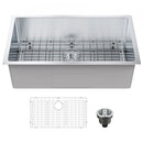 Kitchen Sink, 304 Stainless Steel Drop-In Sinks, Undermount Single Bowl Basin with Accessories(Pack of 3), Household Dishwasher Sinks for Workstation, RV, Prep Kitchen, and Bar Sink, 30 inch