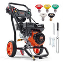 Gas Pressure Washer Gas Powered Washer 3400 PSI 2.6 GPM 210cc 5 Nozzles