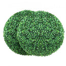 Artificial Topiaries Boxwood Trees, 16” Tall (2 Pieces), Ball-Shape Faux Topiaries Plant, All-year Green Feaux Plant Decorative Balls for Backyard, Balcony,Garden, Wedding and Home Décor