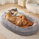 Human Dog Bed 1820x1220x250 mm Human Size Dog Bean Bed Washable PV Velvet
