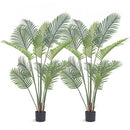 Artificial Palm Tree, 1.5m Tall Faux Plant, Secure PE Material & Anti-Tip Tilt Protection Low-Maintenance Plant, Lifelike Green Fake Tree for Home Office Warehouse Decor Indoor Outdoor