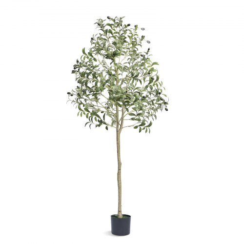 Artificial Olive Tree, 12.7cm Tall Faux Plant, Secure PE Material & Anti-Tip Tilt Protection Low-Maintenance Plant, Lifelike Green Fake Potted Tree for Home Office Warehouse Decor Indoor Outdoor