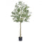 Artificial Olive Tree, 15.2cm Tall Faux Plant, Secure PE Material & Anti-Tip Tilt Protection Low-Maintenance Plant, Lifelike Green Fake Potted Tree for Home Office Warehouse Decor Indoor Outdoor