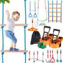 Ninja Warrior Obstacle Course for Kids, 2 x 15.24 m Weatherproof Slacklines, 228kg Weight Capacity Monkey Line, Outdoor Playset Equipment, Backyard Toys Training Equipment Set with 12 Obstacles