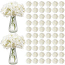 205 Pcs Artificial Silk Hydrangea Flowers 9.8 In Bouquet Arrangement White
